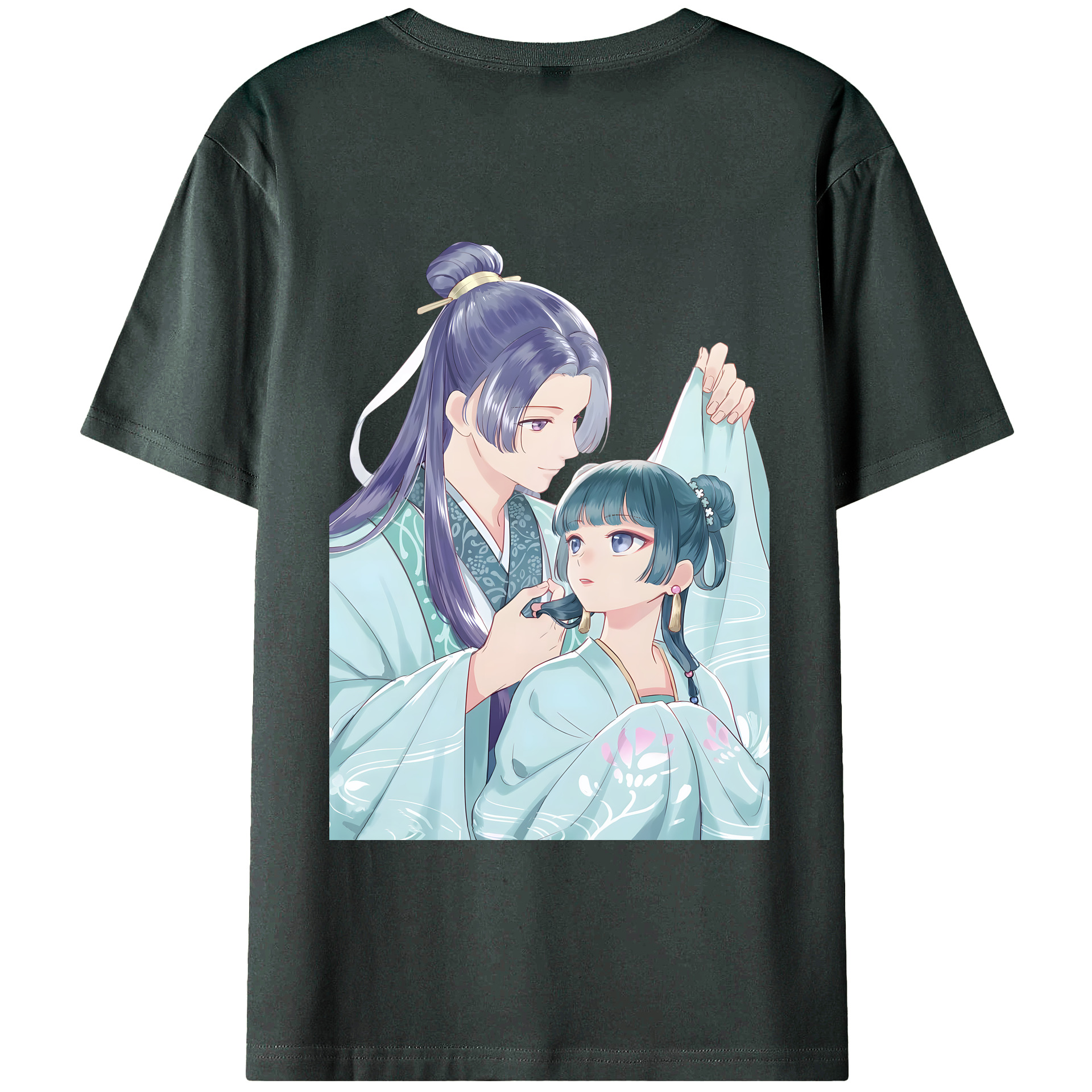（画像用） 薬屋のひとりごと The Apothecary Diaries 綿100％ メンズ半袖Tシャツ（バックプリント） 通気性